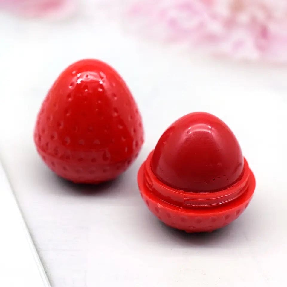 Strawberry Lip Balm, Cute Moisturizer Makeup Lip Balm, Natural Cosmetic Lip Gloss Strawberry Lip Balm, Cute Moisturizer Makeup Lip Balm, Natural Cosmetic Lip Gloss